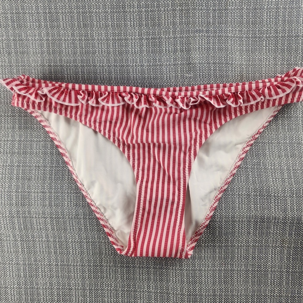 Marysia Solid & Striped Women Bikini Set M Polka Dot Striped Scalloped Ruffle - Picture 11 of 16
